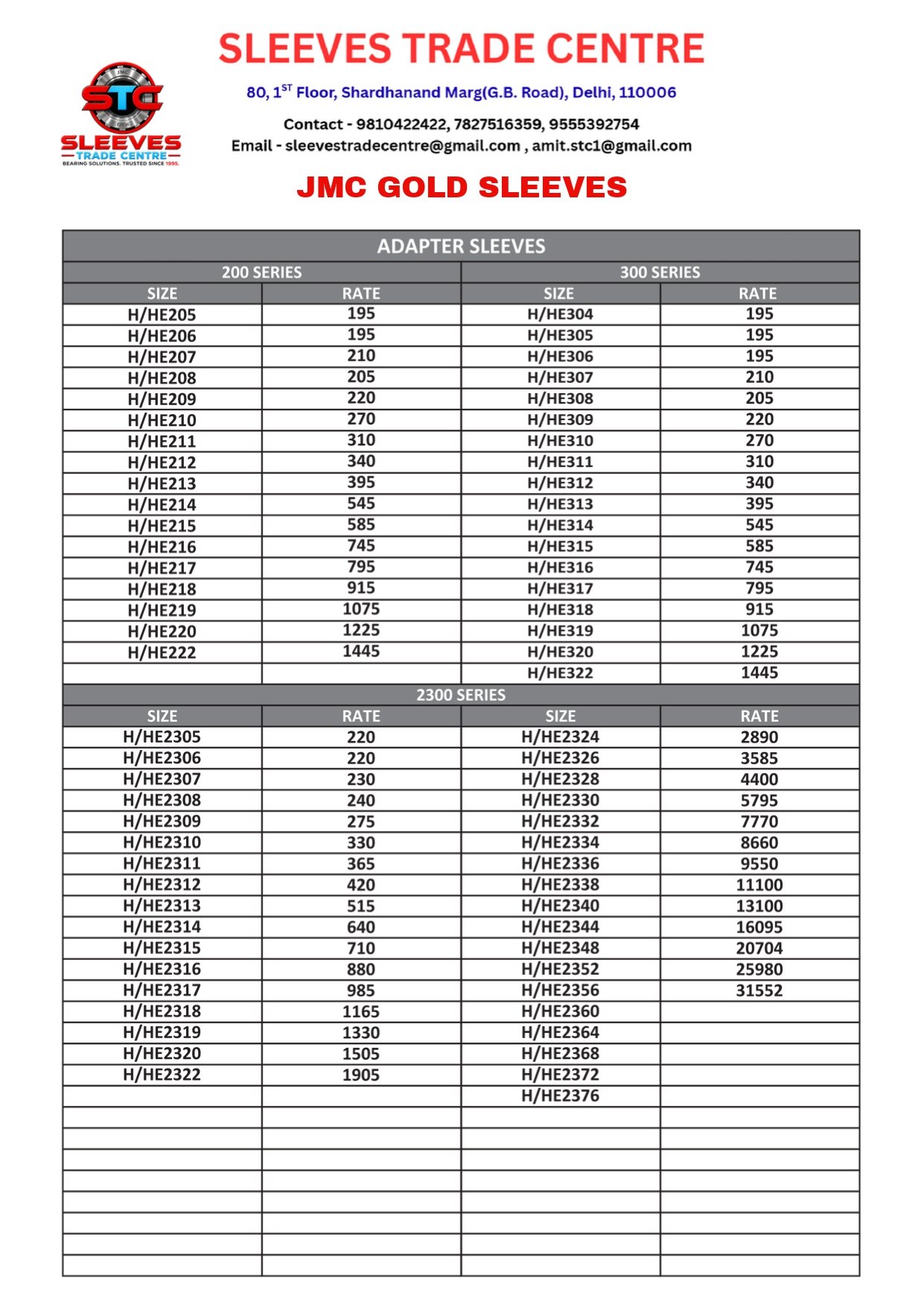 JMC GOLD PRICE LIST Page 0001