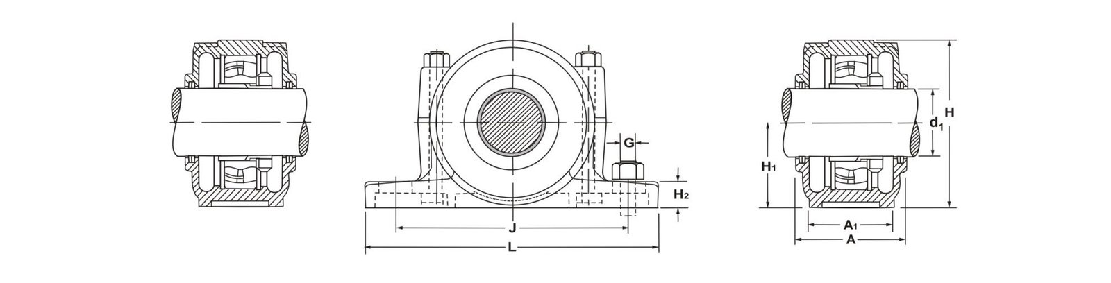 Plummer Blocks Technical Diagram